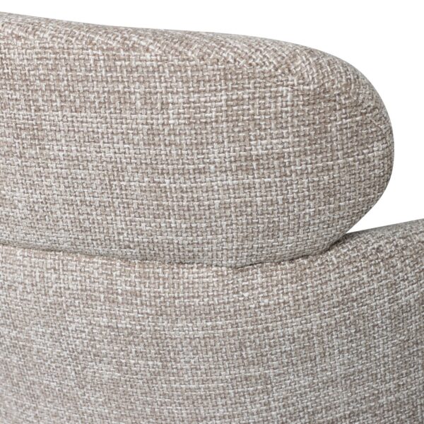 FENNE SWIVEL DINING CHAIR WOVEN FABRIC NATURAL - Image 7