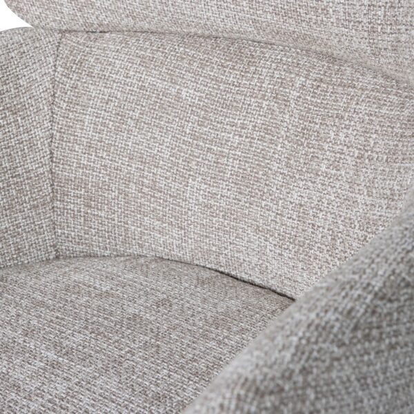 FENNE SWIVEL DINING CHAIR WOVEN FABRIC NATURAL - Image 6