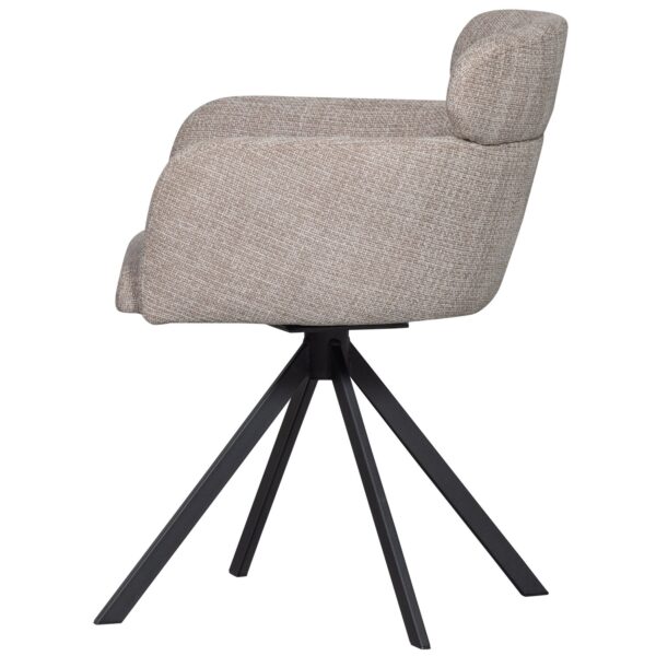 FENNE SWIVEL DINING CHAIR WOVEN FABRIC NATURAL - Image 4