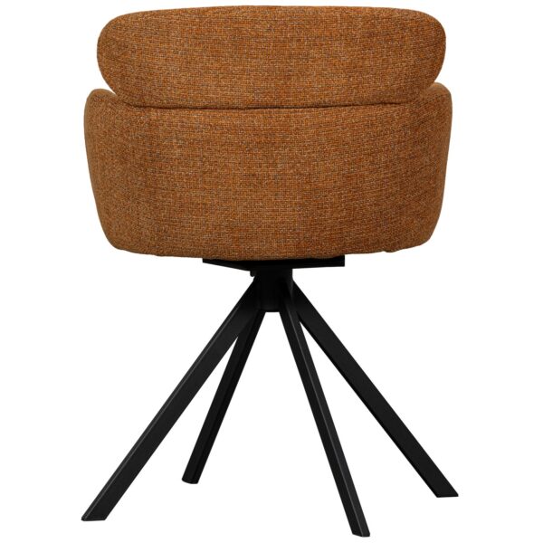FENNE SWIVEL DINING CHAIR WOVEN FABRIC GINGER - Image 2