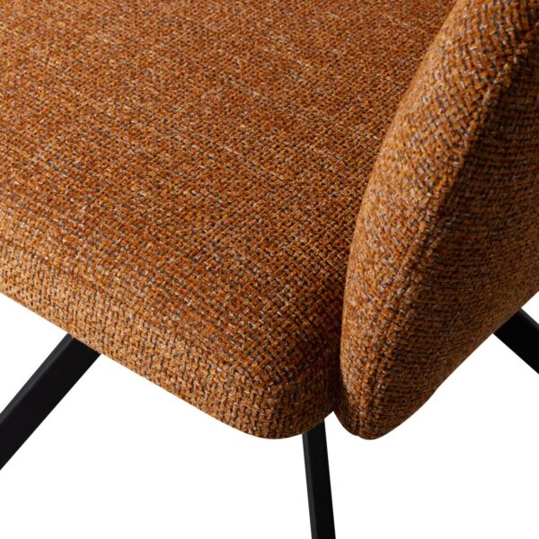 FENNE SWIVEL DINING CHAIR WOVEN FABRIC GINGER - Image 3
