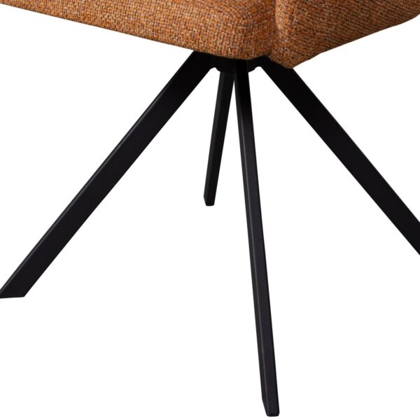FENNE SWIVEL DINING CHAIR WOVEN FABRIC GINGER - Image 4
