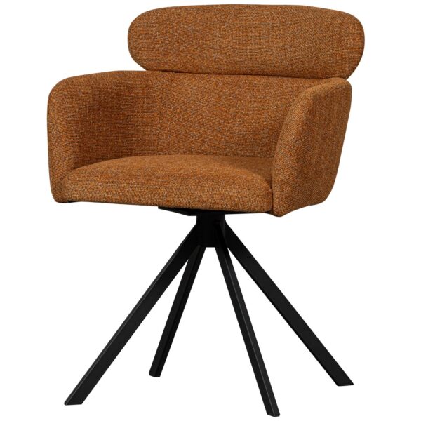 FENNE SWIVEL DINING CHAIR WOVEN FABRIC GINGER