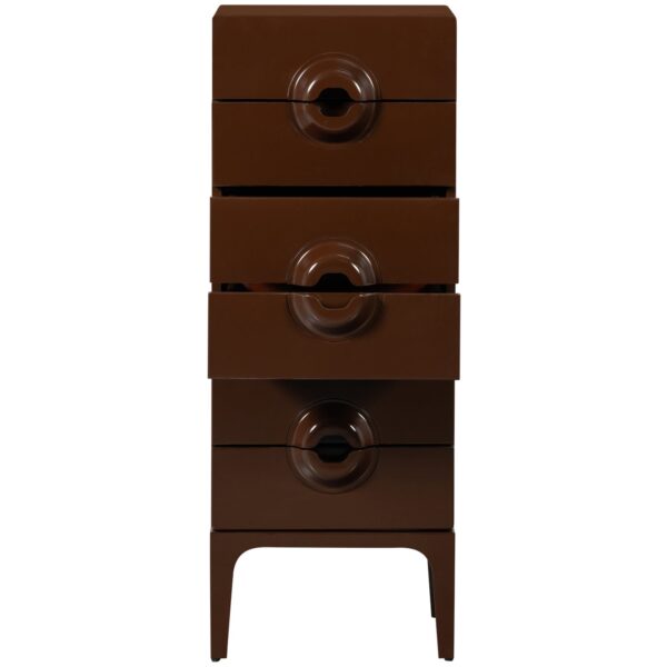 MERGE DRESSER 6 DRAWERS WOOD BROWN/RED - Image 4