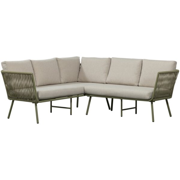 CLAUNK LOUNGE SET GARDEN METAL GREEN/SAND