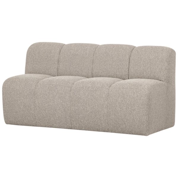 MOJO DINING BENCH 164CM WITH BACKREST BOUCLÉ BEIGE MELANGE