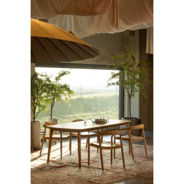 KRIS GARDEN TABLE ACACIA WOOD NATURAL 215x90CM - Image 6