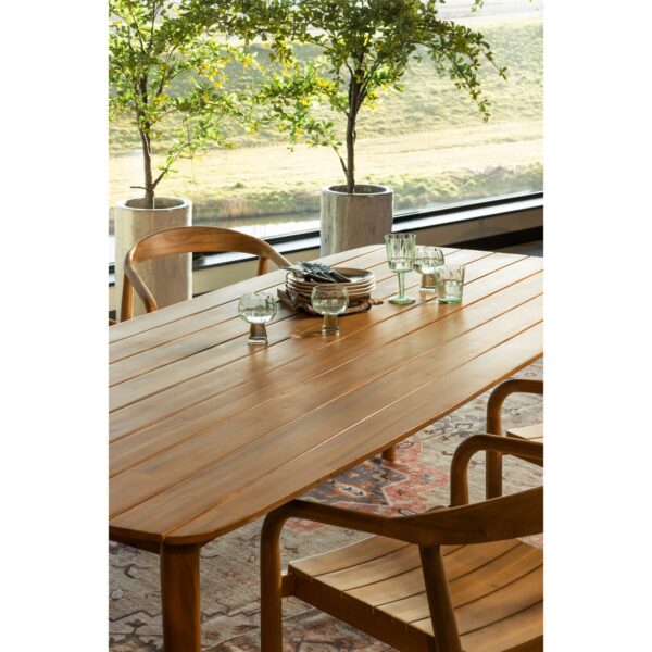 KRIS GARDEN TABLE ACACIA WOOD NATURAL 215x90CM - Image 7