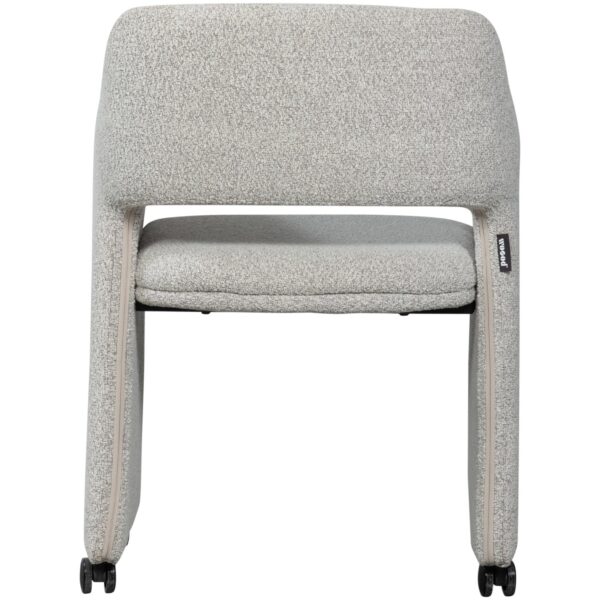 LYRIC DINING CHAIR WITH WHEELS GREIGE - Image 8