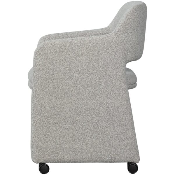 LYRIC DINING CHAIR WITH WHEELS GREIGE - Image 2