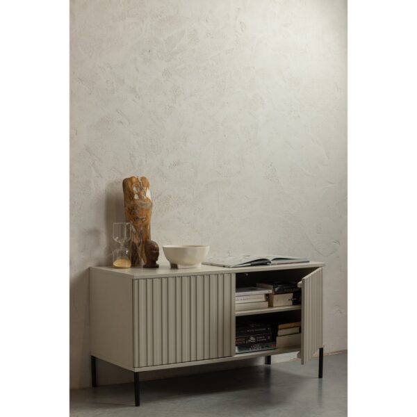 NEW GRAVURE TV UNIT 100 CM PINE DUST/BLACK - Image 8