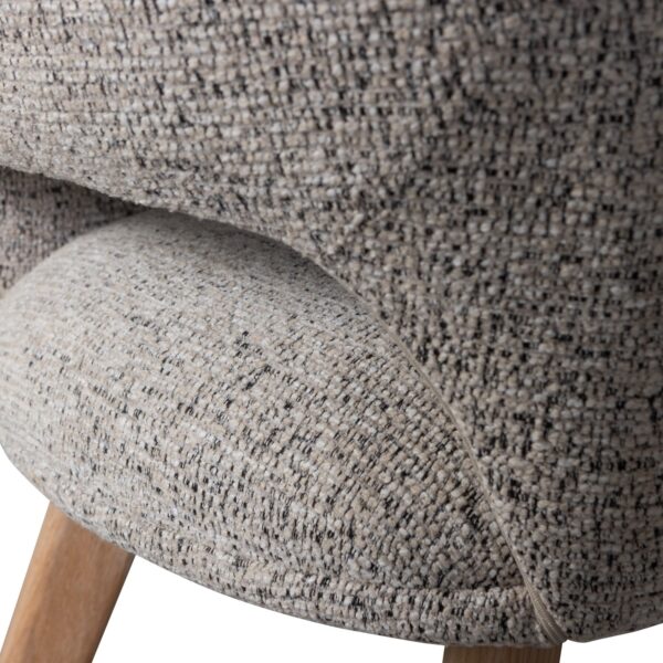 MURAT DINING CHAIR NATURAL WITH WOODEN LEG NATURAL - Image 7
