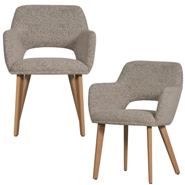 MURAT DINING CHAIR NATURAL WITH WOODEN LEG NATURAL - Image 3