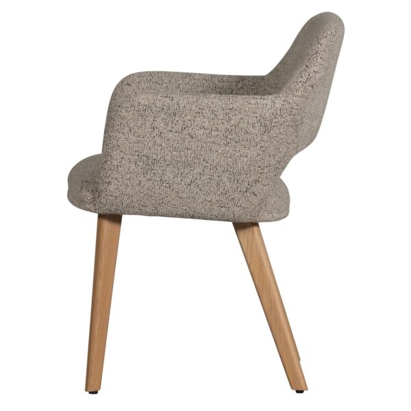 MURAT DINING CHAIR NATURAL WITH WOODEN LEG NATURAL - Image 2