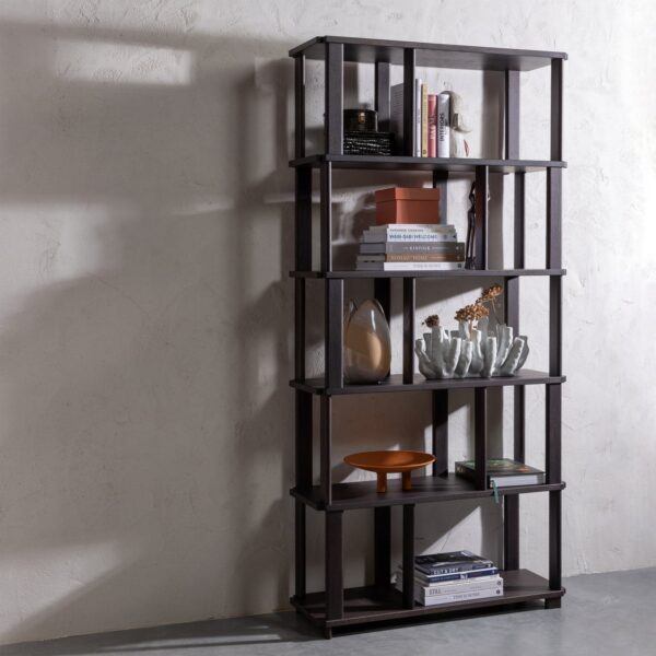 RISS BOOKSHELF OAK MYSTIC BROWN 186x90CM