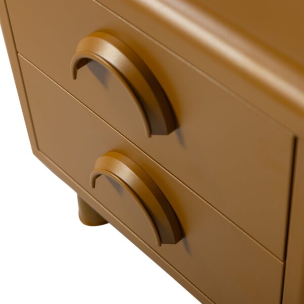 RUNE DRESSER/NIGHT STAND 2 DRAWERS METAL SAND/HONEY YELLOW - Image 11