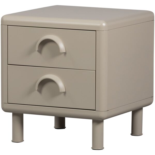 RUNE DRESSER/NIGHT STAND 2 DRAWERS METAL SAND/HONEY YELLOW
