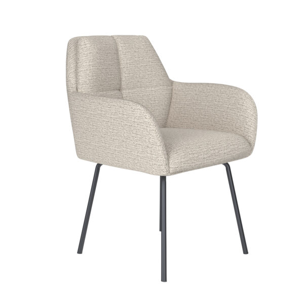 Chair Pete Off-White Metal Swivel - Image 2