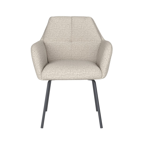 Chair Pete Off-White Metal Swivel - Image 3