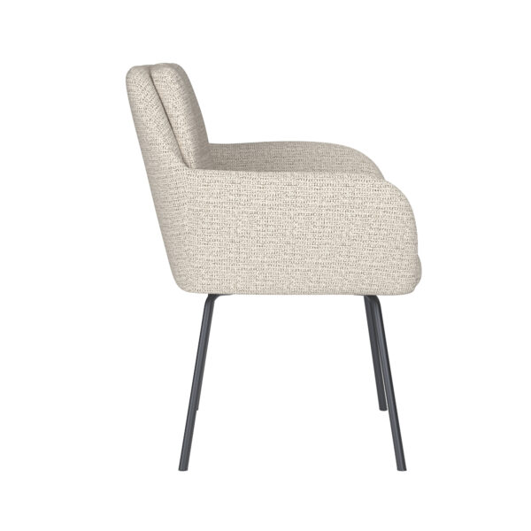Chair Pete Off-White Metal Swivel - Image 4
