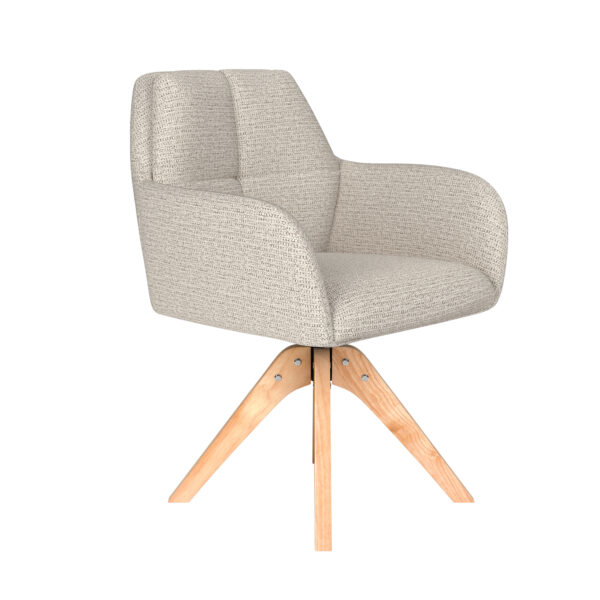 Chair Pete Off-White Metal Swivel - Image 7