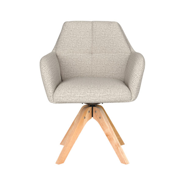 Chair Pete Off-White Metal Swivel - Image 8