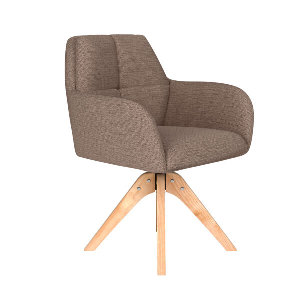 Chair Pete Green/aupe/Ocre/Grey/White Wooden Swivel - Image 7