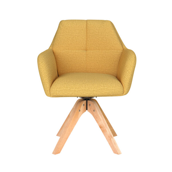 Chair Pete Green/aupe/Ocre/Grey/White Wooden Swivel - Image 9