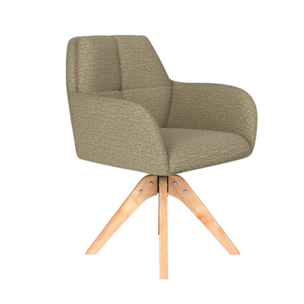 Chair Pete Green/aupe/Ocre/Grey/White Wooden Swivel - Image 2