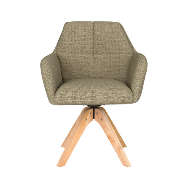 Chair Pete Green/aupe/Ocre/Grey/White Wooden Swivel