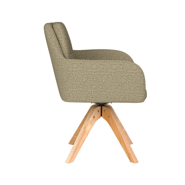 Chair Pete Green/aupe/Ocre/Grey/White Wooden Swivel - Image 3