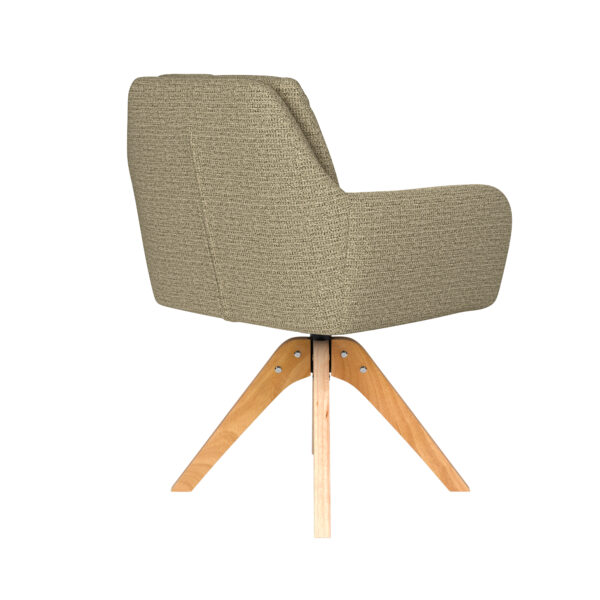 Chair Pete Green/aupe/Ocre/Grey/White Wooden Swivel - Image 4
