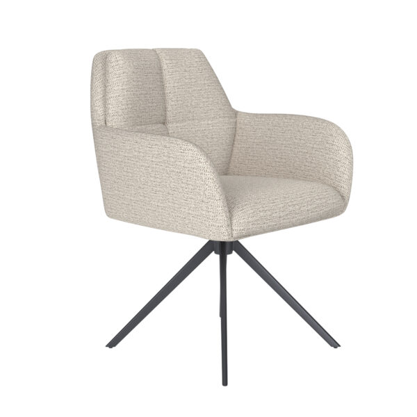 Chair Pete Off-White Metal Swivel