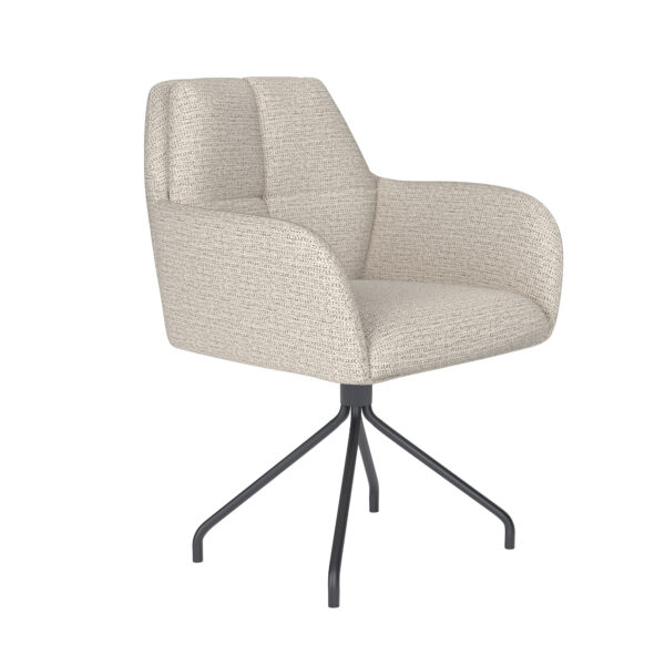 Chair Pete Off-White Metal Swivel - Image 17