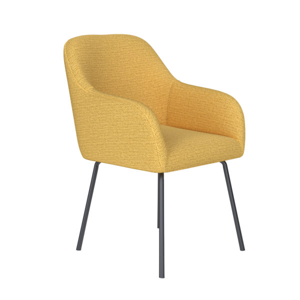 Chair Otis Taupe/Ocre/Grey/Green/Off White- Metal/Spider/Wood Legs - Image 4