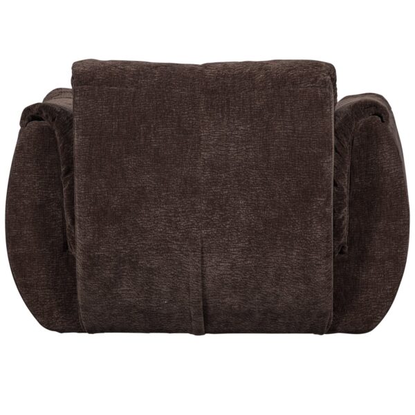 BAGGY SWIVEL ARMCHAIR 3D CHENILLE SAND/DARK BROWN/MID BROWN - Image 2