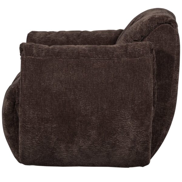 BAGGY SWIVEL ARMCHAIR 3D CHENILLE SAND/DARK BROWN/MID BROWN - Image 6