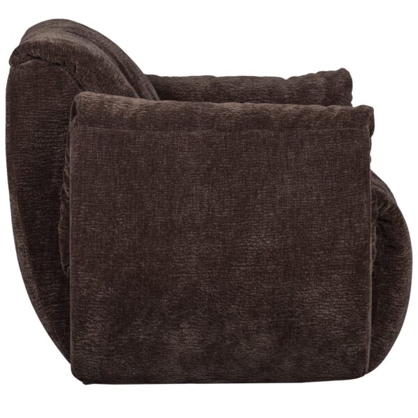 BAGGY SWIVEL ARMCHAIR 3D CHENILLE SAND/DARK BROWN/MID BROWN - Image 7