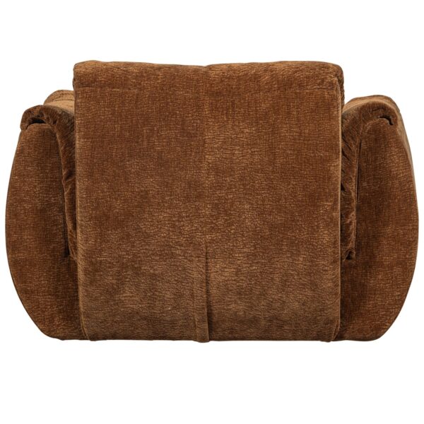 BAGGY SWIVEL ARMCHAIR 3D CHENILLE SAND/DARK BROWN/MID BROWN - Image 8