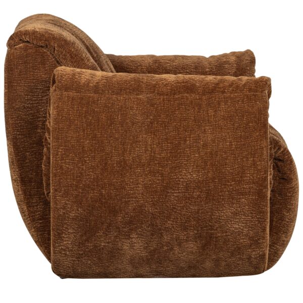 BAGGY SWIVEL ARMCHAIR 3D CHENILLE SAND/DARK BROWN/MID BROWN - Image 14