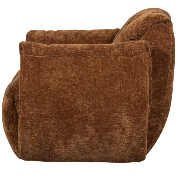 BAGGY SWIVEL ARMCHAIR 3D CHENILLE SAND/DARK BROWN/MID BROWN - Image 15