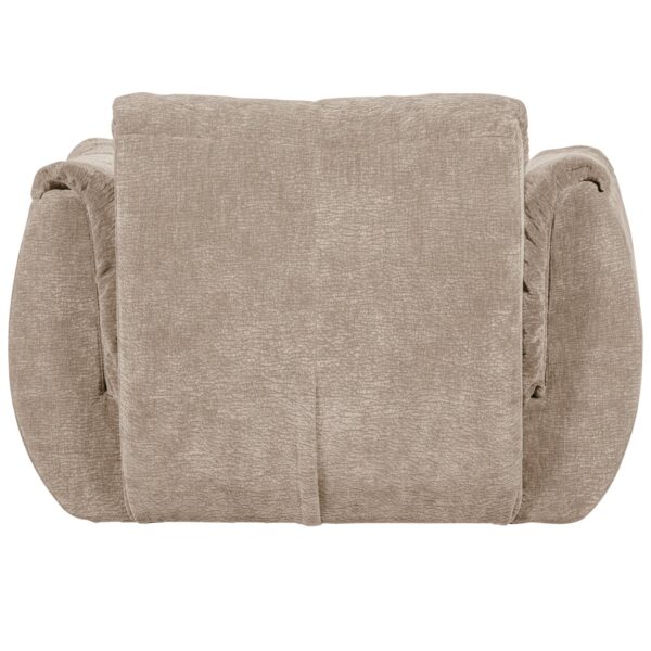 BAGGY SWIVEL ARMCHAIR 3D CHENILLE SAND/DARK BROWN/MID BROWN - Image 16