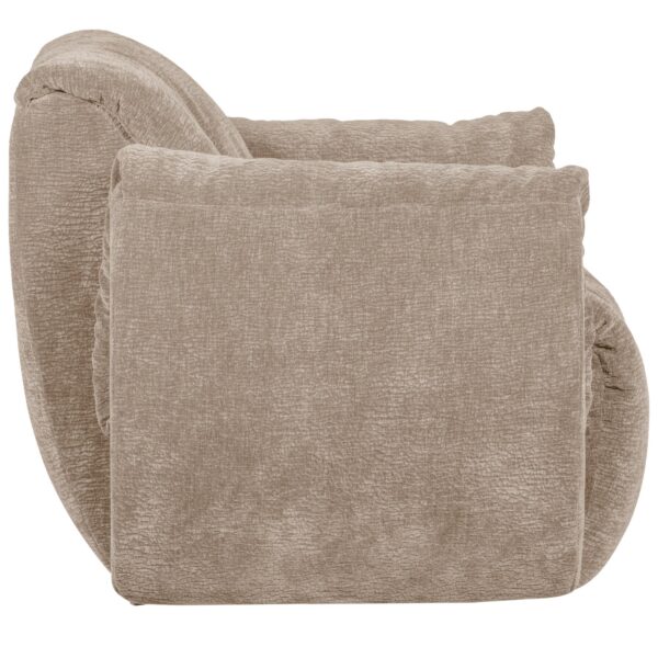 BAGGY SWIVEL ARMCHAIR 3D CHENILLE SAND/DARK BROWN/MID BROWN - Image 19
