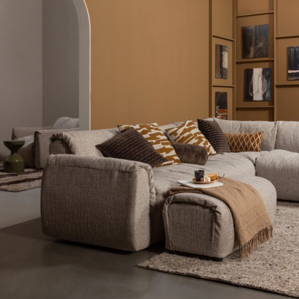 BAGGY CORNER SOFA RIGHT WOVEN FABRIC BROWN MELANGE/GREY/NATURAL - Image 11