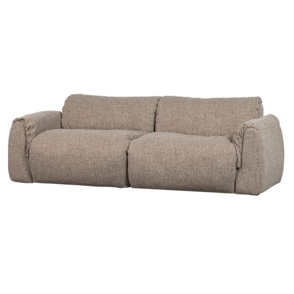BAGGY 2-SEATER WOVEN FABRIC WARM GREY MELANGE/NATURAL