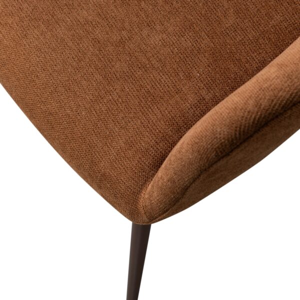 JENNY DINING CHAIR WOVEN FABRIC BROWN - Image 4