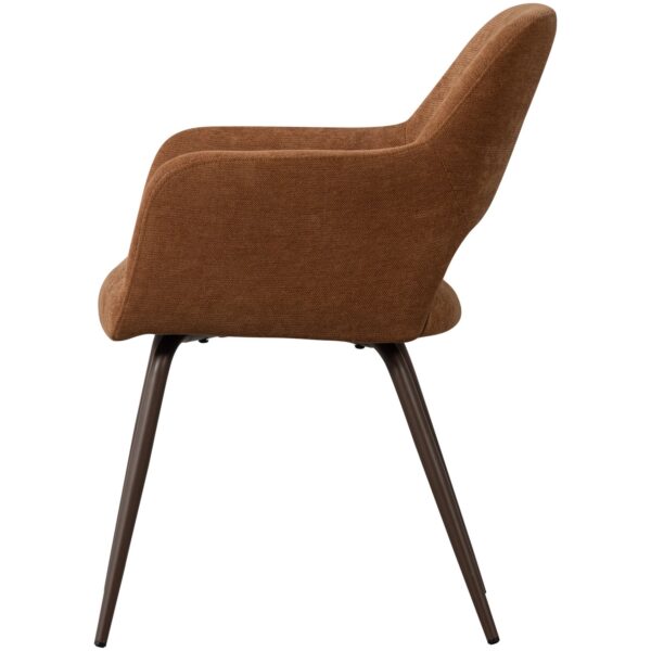 JENNY DINING CHAIR WOVEN FABRIC BROWN - Image 7