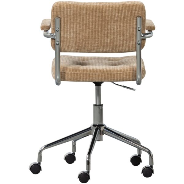 KOVA OFFICE CHAIR WOVEN RIB FABRIC DARK SAND - Image 8