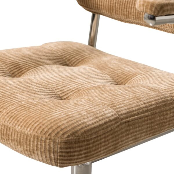 KOVA OFFICE CHAIR WOVEN RIB FABRIC DARK SAND - Image 7
