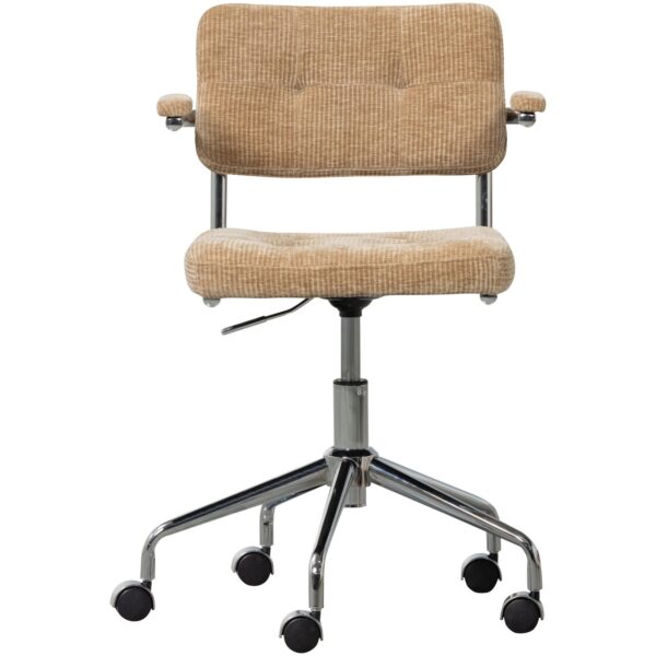 KOVA OFFICE CHAIR WOVEN RIB FABRIC DARK SAND - Image 5